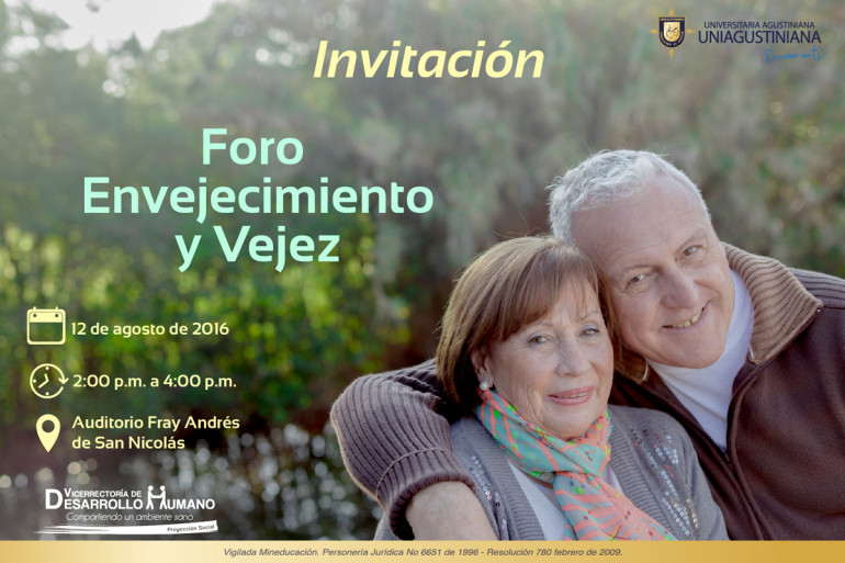 Invitación: Foro Envejecimiento y Vejez