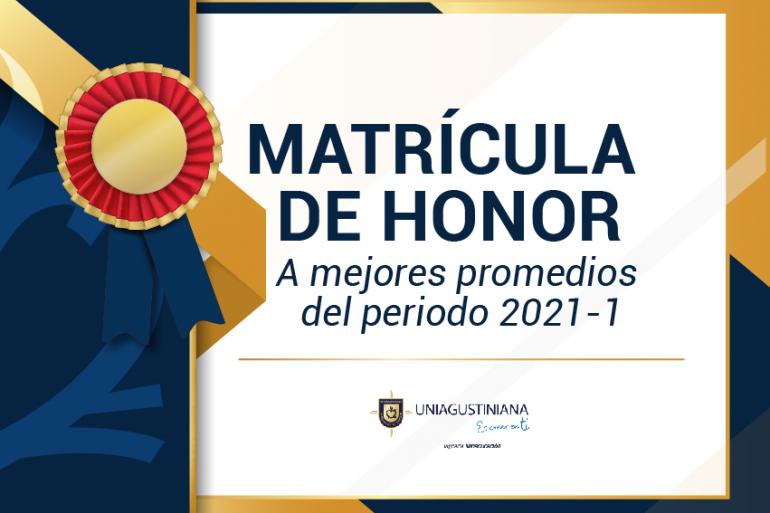 Matrícula de Honor 2021-1