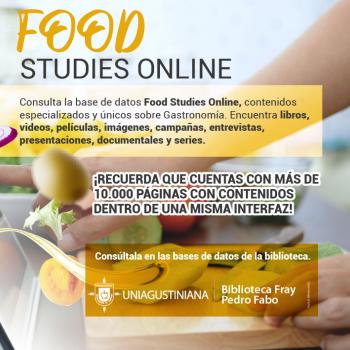 ¡Consulta en Food Studies Online todo lo relacionado con Gastronomía!